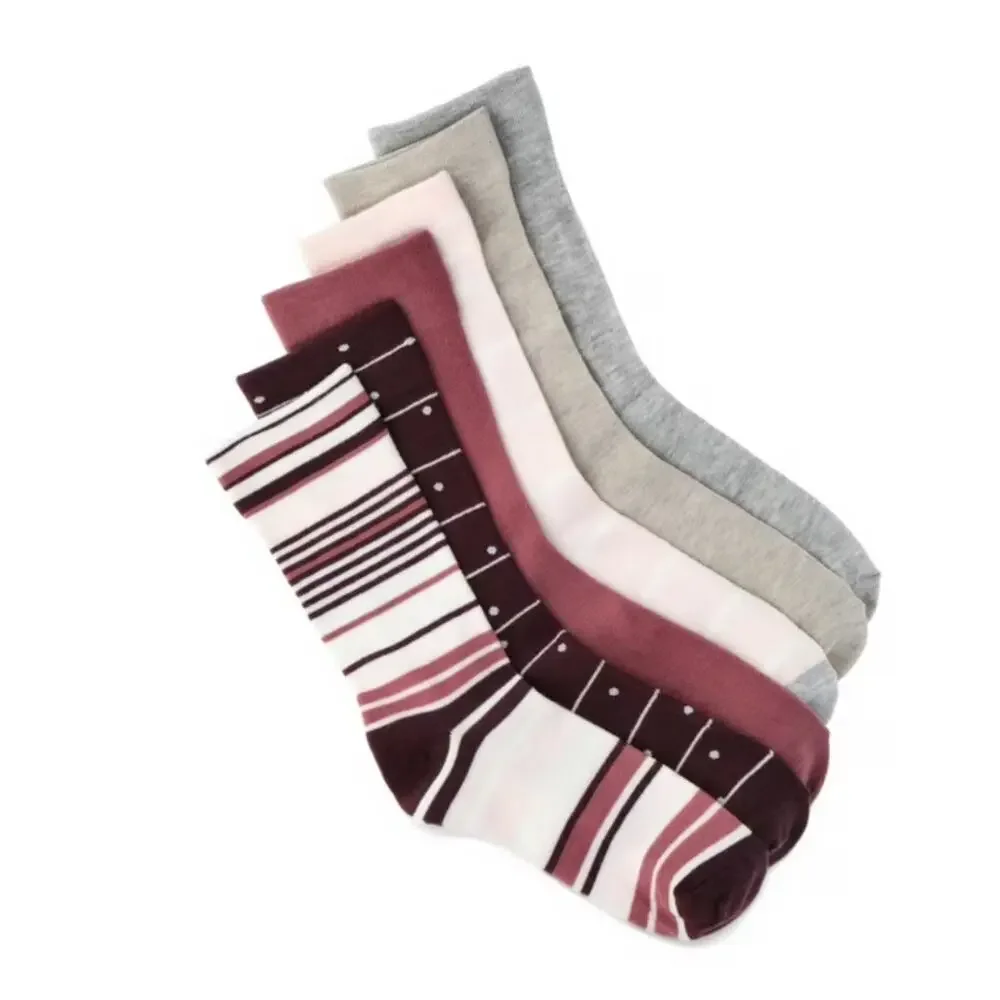 Joyspun Women's Essentials Crew Dress Socks, 6-Pack, Fits Shoe Sizes 4-10
